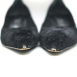 Gucci Tom Ford GG Velvet Bamboo Heel Pumps Black Size 8