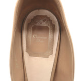 Christian Dior Miss Dior Pumps Beige Leather Size 37.5 Pointed Toe Heels