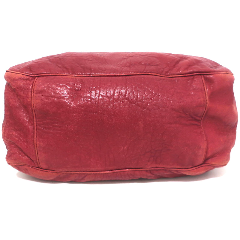 Yves Saint Laurent Patent Leather Olive Green Roady Hobo Shoulder Bag W/  Dustbag