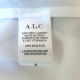 A.L.C. Chantal Balloon Sleeve Blouse White Floral Print Silk Chiffon Size 2