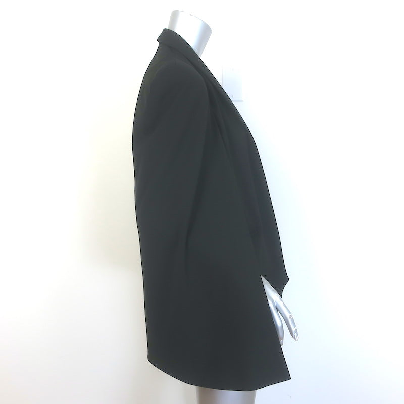 Michelle Mason Cape Blazer Black Stretch Suiting Size 2