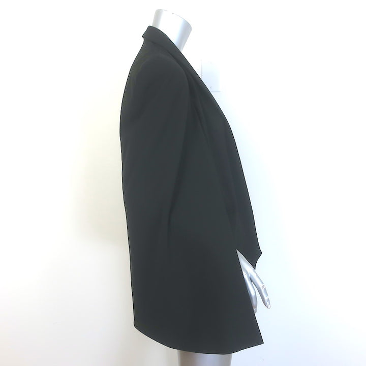 Michelle Mason Cape Blazer Black Stretch Suiting Size 2