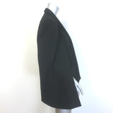 Michelle Mason Cape Blazer Black Stretch Suiting Size 2