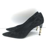 Gucci Tom Ford GG Velvet Bamboo Heel Pumps Black Size 8