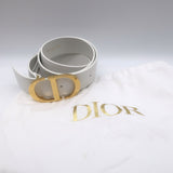 Christian Dior 30 Montaigne Belt White Leather Size 85