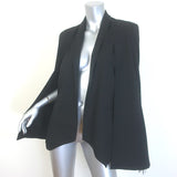 Michelle Mason Cape Blazer Black Stretch Suiting Size 2