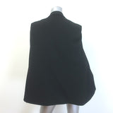 Michelle Mason Cape Blazer Black Stretch Suiting Size 2