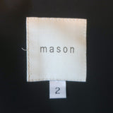 Michelle Mason Cape Blazer Black Stretch Suiting Size 2