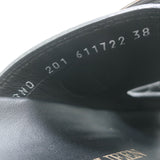 Alexander McQueen Double Buckle Platform Slide Sandals Black Leather Size 38