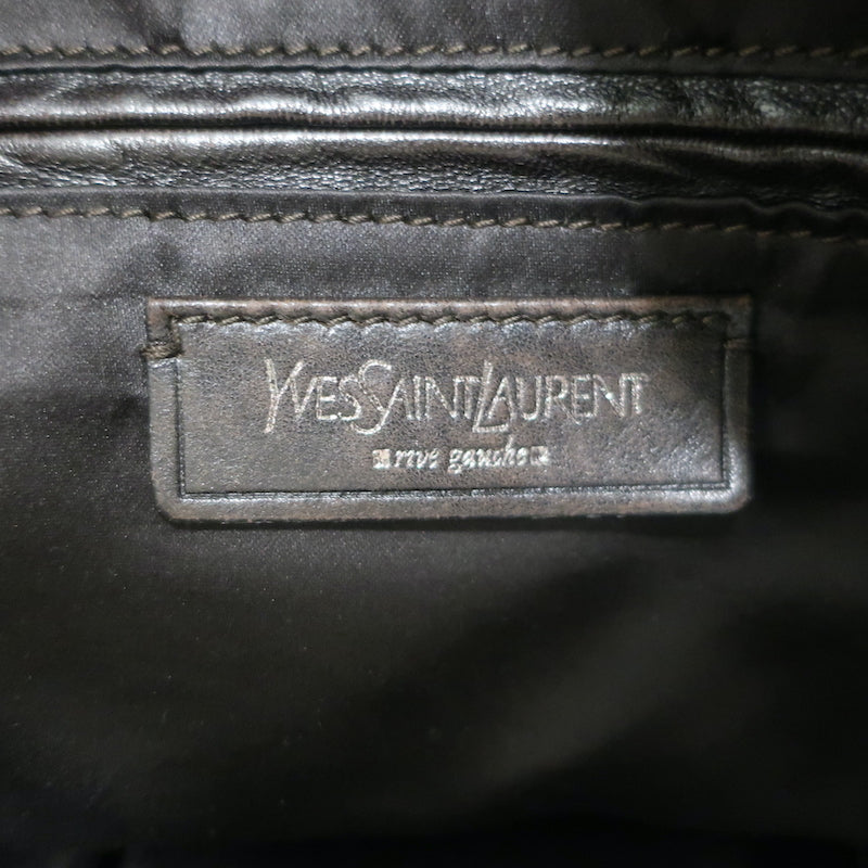 Yves Saint Laurent Roady Hobo Red Grained Leather Large Shoulder Bag