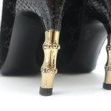 Gucci Tom Ford GG Velvet Bamboo Heel Pumps Black Size 8