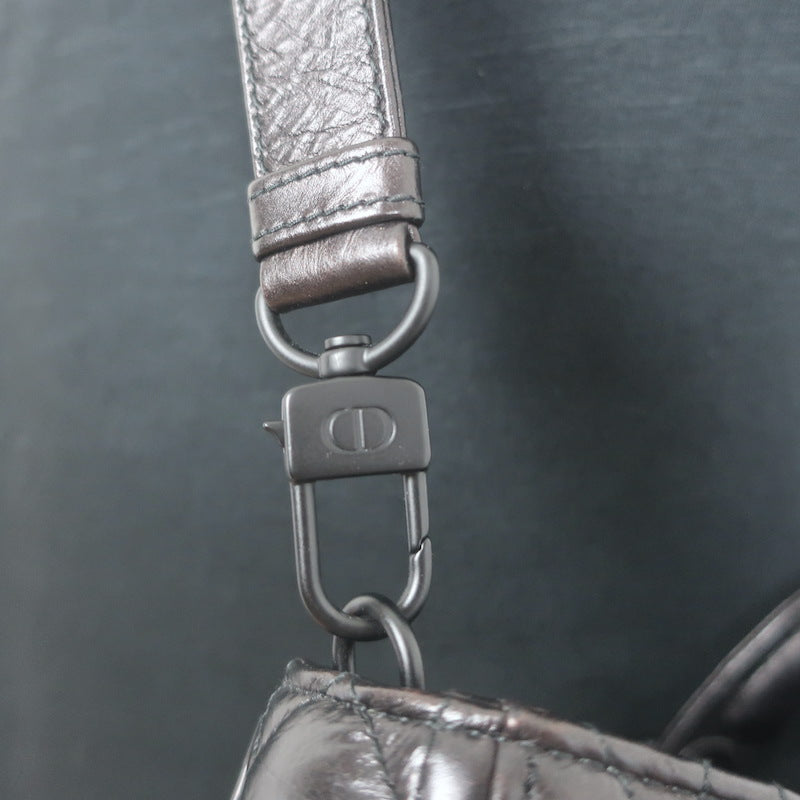 Christian Dior Lady D-Joy Bag Black Cannage Leather Medium Crossbody