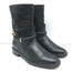 Balenciaga Ankle Strap Biker Boots Black Leather Size 37.5