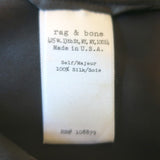 Rag & Bone Popover Blouse Gray Silk Size Small 3/4 Sleeve Top