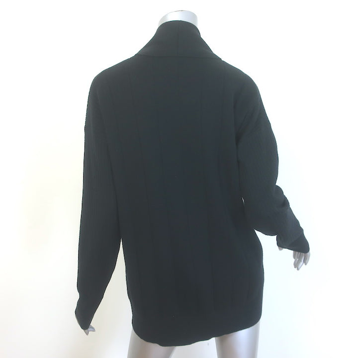 La Ligne Molly Shawl Collar Cardigan Black Cotton-Cashmere Size Extra Small