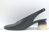 Halmanera Slingback Pumps Black Leather Size 38