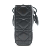 Christian Dior Lady D-Joy Bag Black Cannage Leather Medium Crossbody