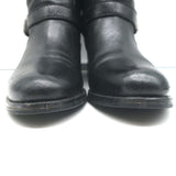 Prada Motorcycle Boots Black Leather Size 38 Flat Ankle Boots