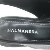 Halmanera Slingback Pumps Black Leather Size 38