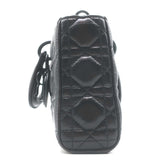 Christian Dior Lady D-Joy Bag Black Cannage Leather Medium Crossbody