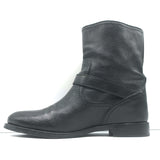 Prada Motorcycle Boots Black Leather Size 38 Flat Ankle Boots