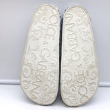 Dolce & Gabbana Logo Pool Slides Blue Majolica Print Rubberized Leather Size 39