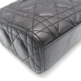 Christian Dior Lady D-Joy Bag Black Cannage Leather Medium Crossbody