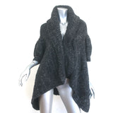 Stella McCartney Oversized Draped Short Sleeve Cardigan Charcoal One Size