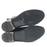 Prada Motorcycle Boots Black Leather Size 38 Flat Ankle Boots