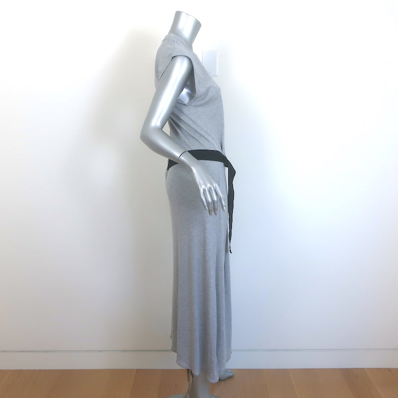 Rag &amp; Bone Ophelia Belted Midi Dress Heather Gray Jersey Size Extra Small