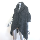 Stella McCartney Oversized Draped Short Sleeve Cardigan Charcoal One Size
