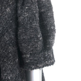 Stella McCartney Oversized Draped Short Sleeve Cardigan Charcoal One Size