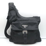 Prada Tessuto Nylon Asymmetric Crossbody Bag Black