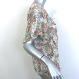 Zadig & Voltaire Tafi Blouse Cream/Multi Floral Print Size Extra Small NEW
