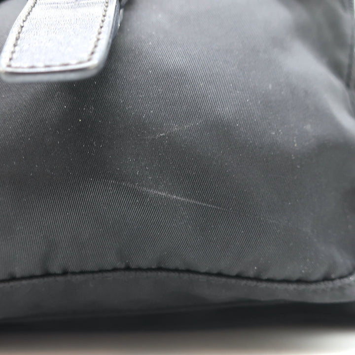 Prada Tessuto Nylon Asymmetric Crossbody Bag Black