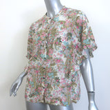 Zadig & Voltaire Tafi Blouse Cream/Multi Floral Print Size Extra Small NEW