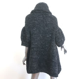 Stella McCartney Oversized Draped Short Sleeve Cardigan Charcoal One Size