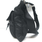 Prada Tessuto Nylon Asymmetric Crossbody Bag Black