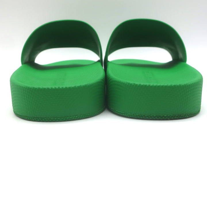 Bottega Veneta The Slider Quilted Rubber Pool Slide Sandals Grass Green Size 40