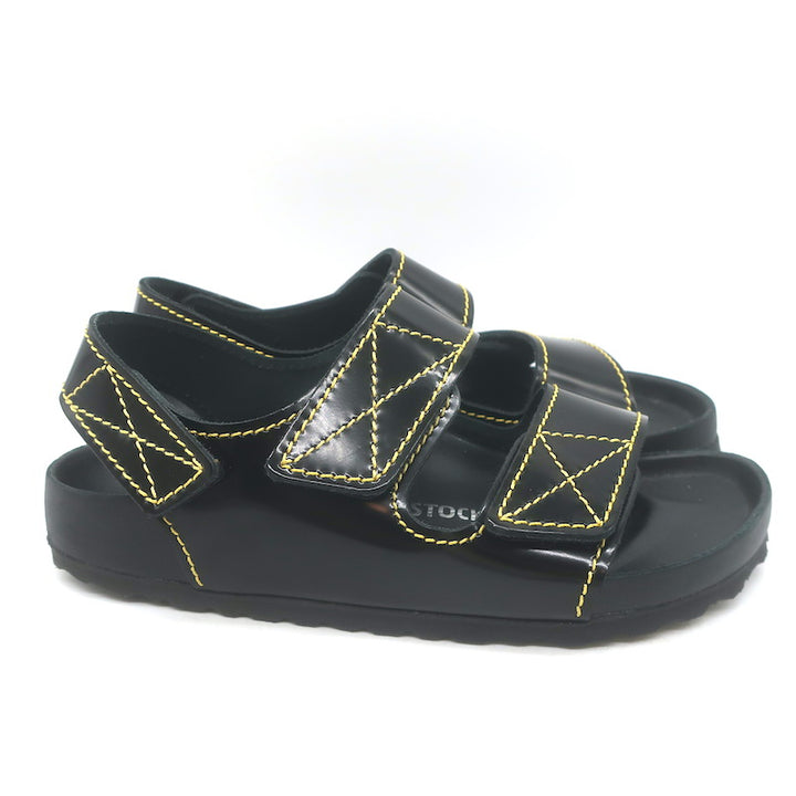 Birkenstock x Proenza Schouler Milano Sandals Black Polished Leather Size 38