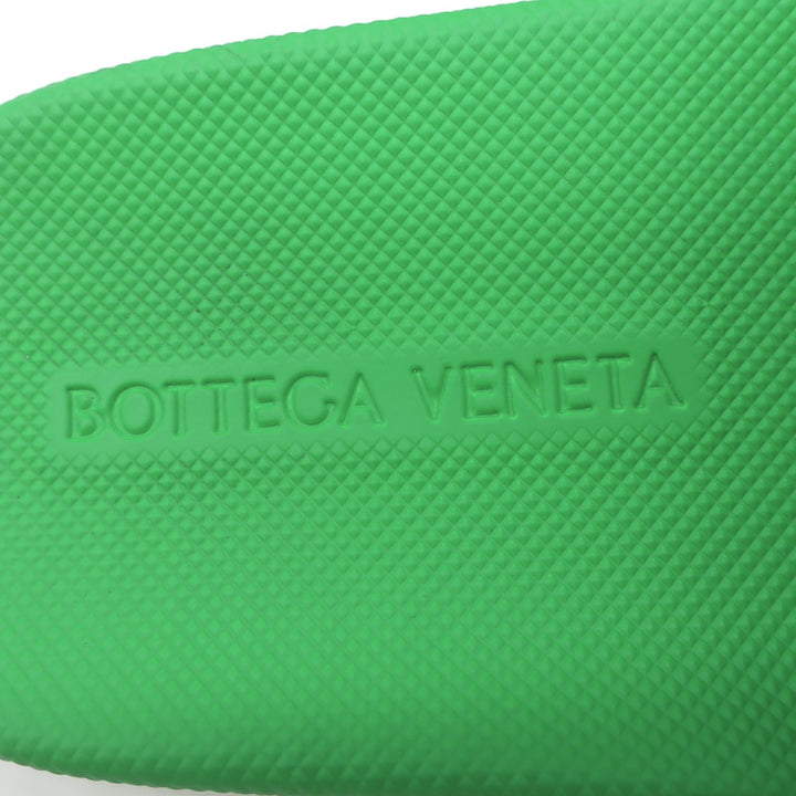 Bottega Veneta The Slider Quilted Rubber Pool Slide Sandals Grass Green Size 40