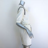 Isabel Marant Etoile Rebel Embroidered Mini Dress Ivory Cotton Size 34