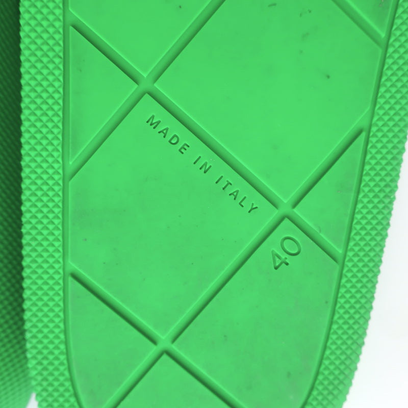 Bottega Veneta The Slider Quilted Rubber Pool Slide Sandals Grass Green Size 40