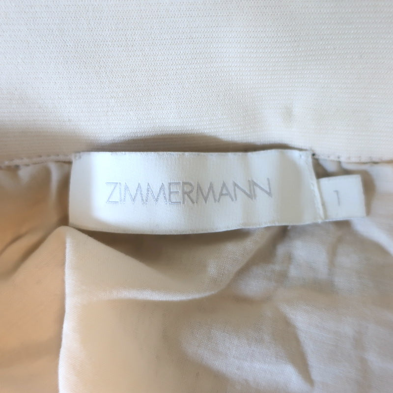 Zimmermann Anneke Ruffled Crochet Midi Skirt Black &amp; Cream Cotton Size 1