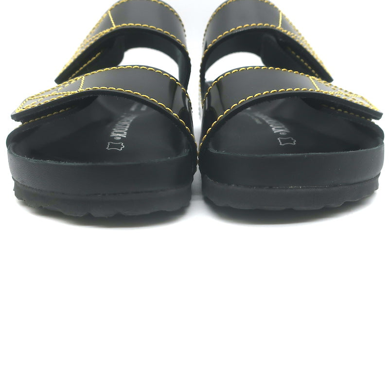 Birkenstock x Proenza Schouler Milano Sandals Black Polished Leather Size 38