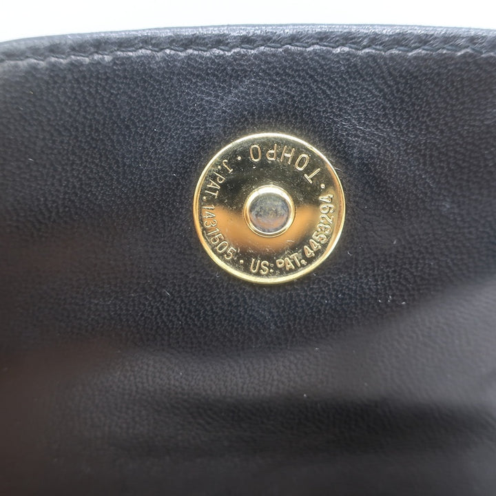 Vintage Bottega Veneta Chain-Strap Mini Belt Bag Black Intrecciato Leather