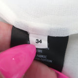 Isabel Marant Etoile Rebel Embroidered Mini Dress Ivory Cotton Size 34