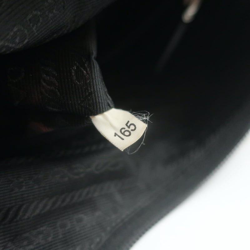 Prada Tessuto Nylon Asymmetric Crossbody Bag Black