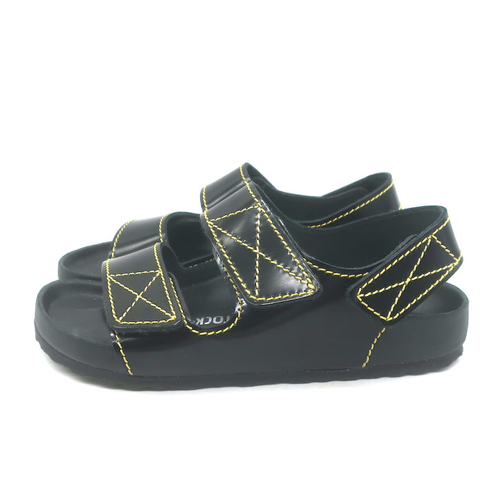 Birkenstock x Proenza Schouler Milano Sandals Black Polished Leather Size 38