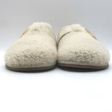 Fendi Feel Shearling Mules Cream Size 40